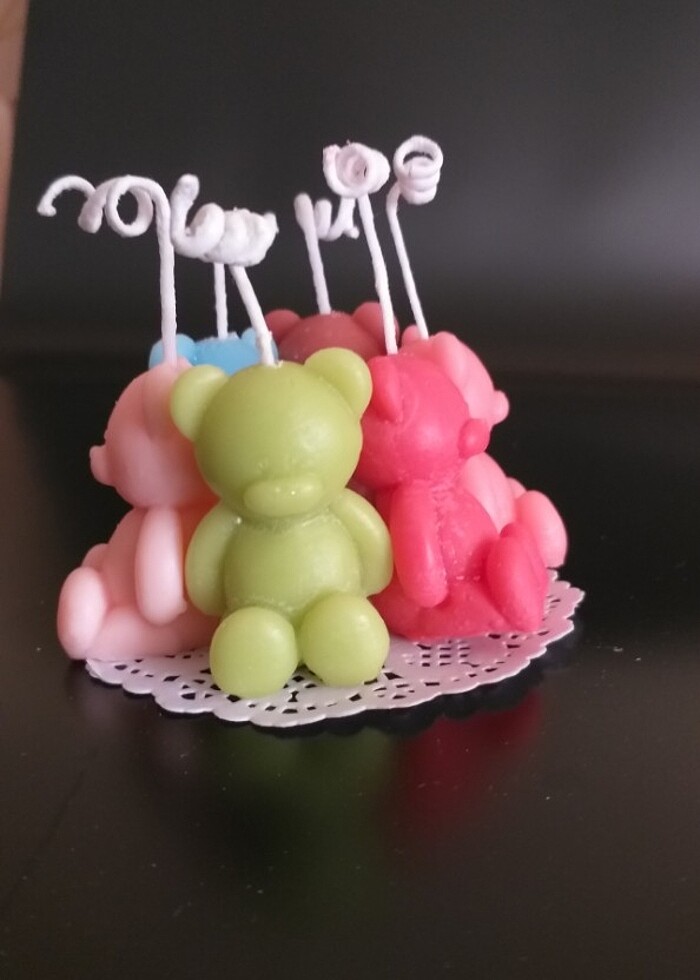 Sivimli ayıcık mumu  100% soyawax vegan  - Görsel 5