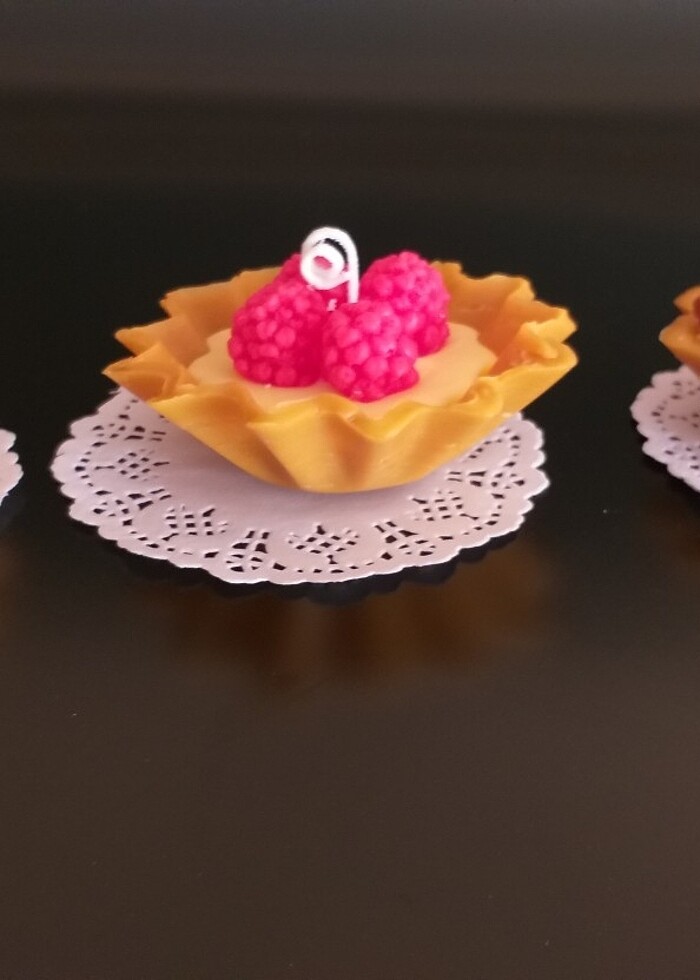 3 adet tart tatlısı mumu  - Görsel 2