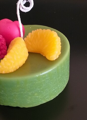 Mandalina kiraz dütlu yeşil mumu  - Görsel 5