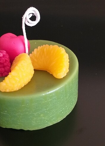 Mandalina kiraz dütlu yeşil mumu  - Görsel 7