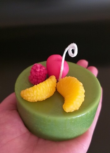 Mandalina kiraz dütlu yeşil mumu  - Görsel 8