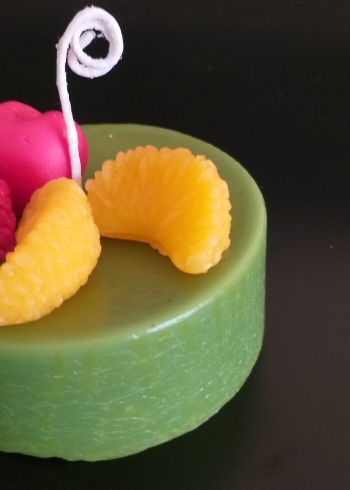 Mandalina kiraz dütlu yeşil mumu  - Görsel 4