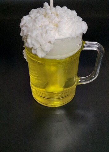  Satildi büyük köpüklü bira mumu hanimali kokulu  - Görsel 6