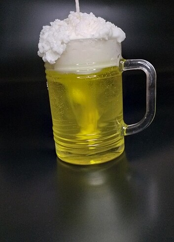  Satildi büyük köpüklü bira mumu hanimali kokulu  - Görsel 7