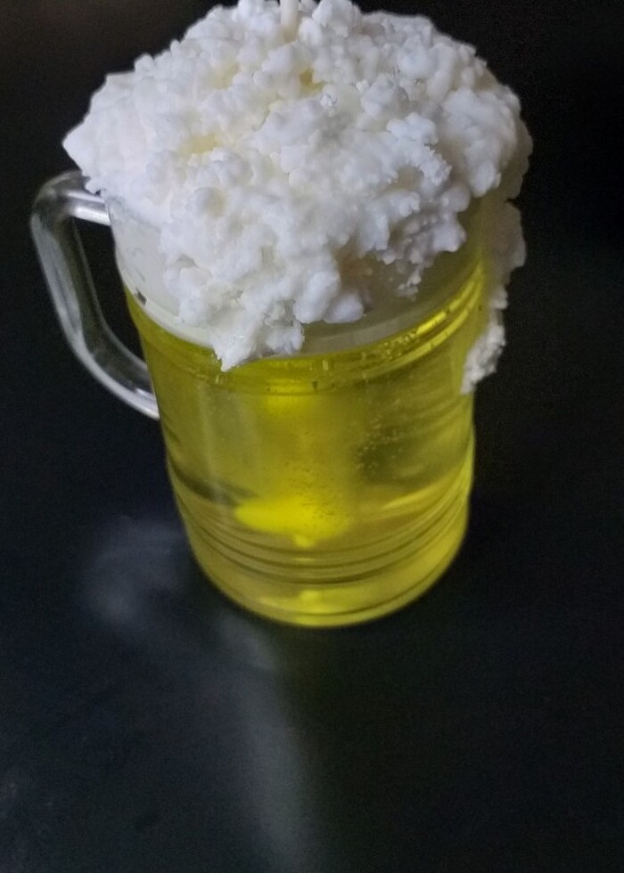  Satildi büyük köpüklü bira mumu hanimali kokulu  - Görsel 3