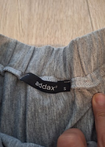 Addax Gri Keten Pilili Uzun Kadın Etek