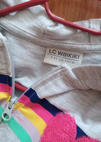 Kız Çocuk Gri Kapüşonlu Fermuarlı Yelek - Görsel 4