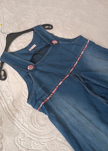 Kadın Lacivert Kot Uzun Elbise - Görsel 6