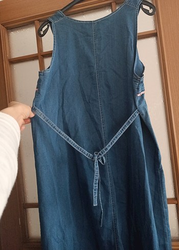 Kadın Lacivert Kot Uzun Elbise - Görsel 4