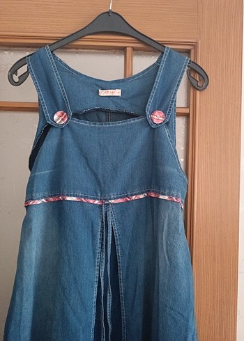 Kadın Lacivert Kot Uzun Elbise - Görsel 2