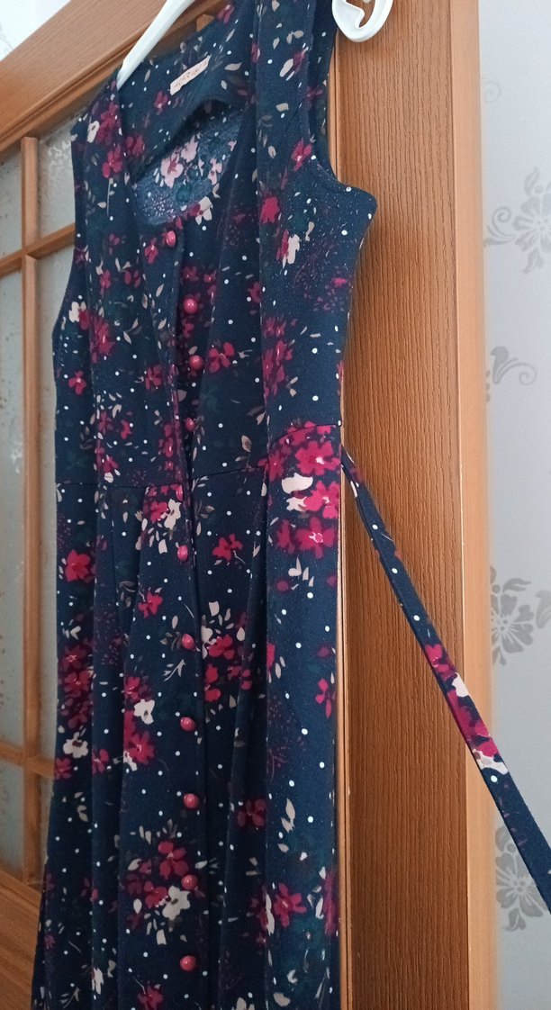 Lacivert Bohem Salaş Hamile Elbisesi - Görsel 4