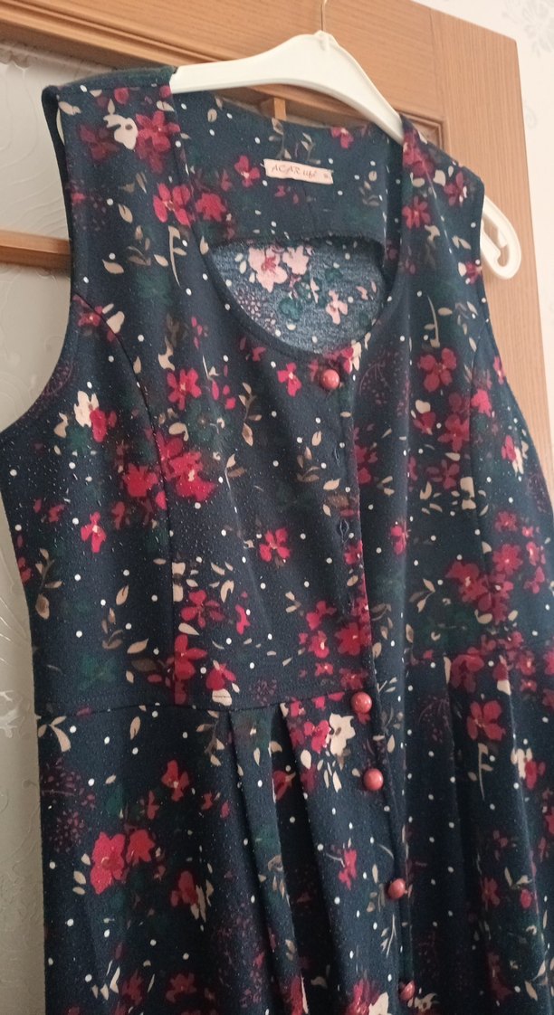 Lacivert Bohem Salaş Hamile Elbisesi - Görsel 2