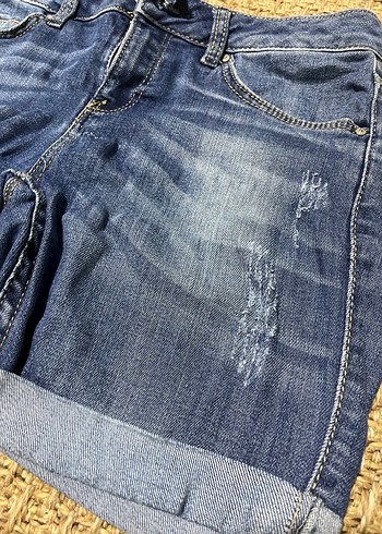 Mavi Mini Kadın Kot Şort - Görsel 5