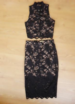 H&M siyah dantel elbise