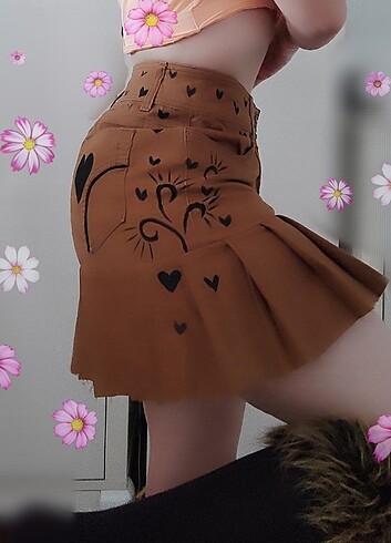 40 Beden camel Renk Lolita kot etek