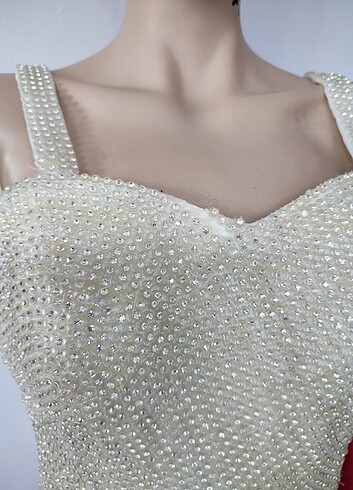 Taşlı korsaj büstiyer gelinlik - Görsel 2