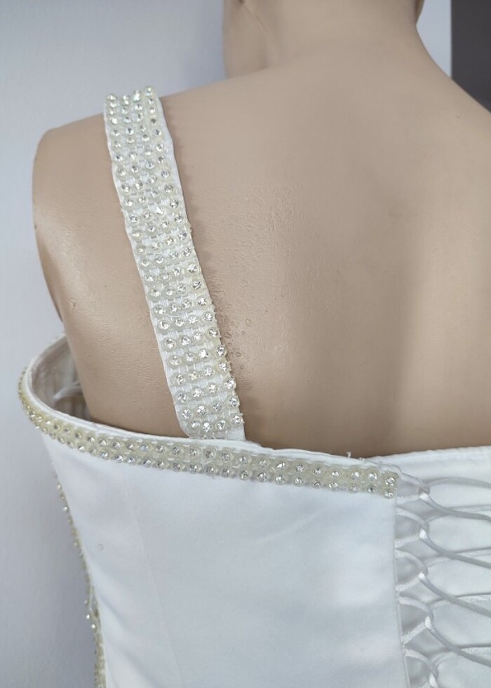 Taşlı korsaj büstiyer gelinlik - Görsel 5