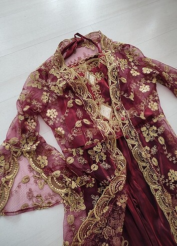 Diğer Bordo bindallı kaftan SIFIR ÜRÜN