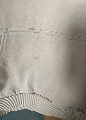 Beyaz Baskılı Kadın Kapüşonlu Sweatshirt - Görsel 4