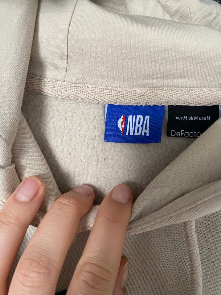 Beyaz Baskılı Kadın Kapüşonlu Sweatshirt - Görsel 5