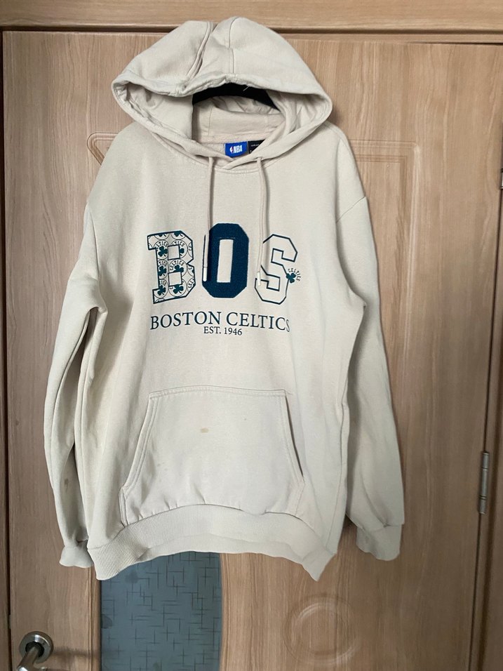 Beyaz Baskılı Kadın Kapüşonlu Sweatshirt - Görsel 2