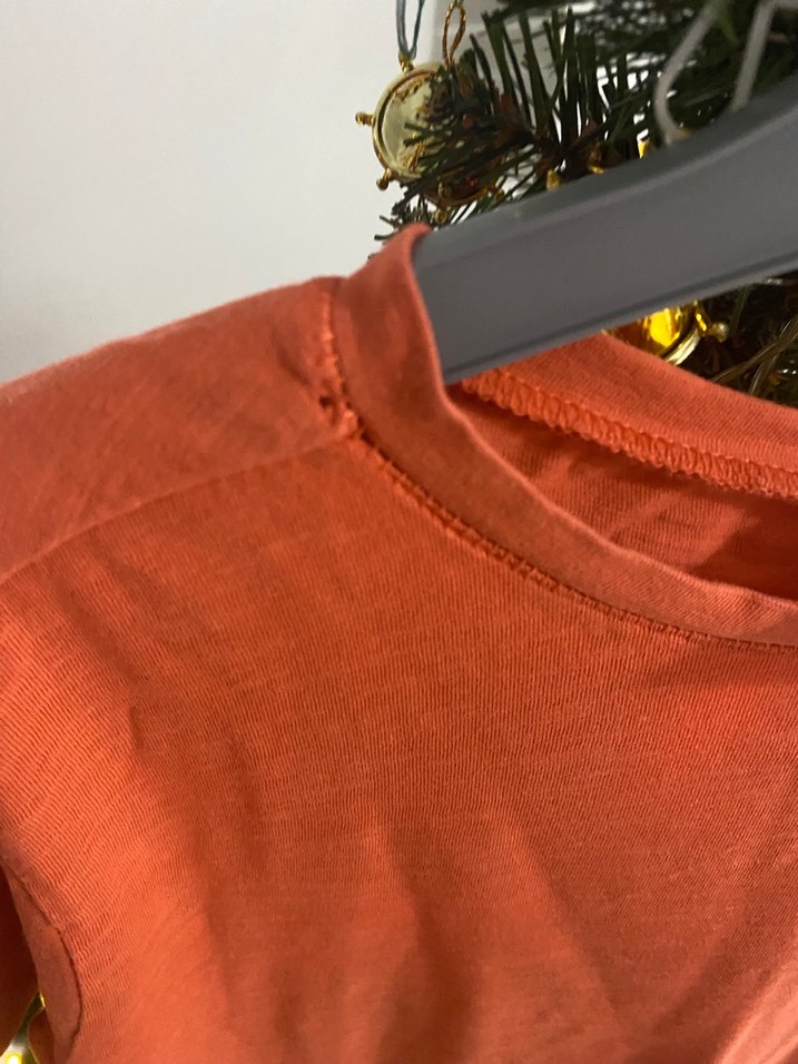 Turuncu  Erkek Çocuk Keten Tişört - Görsel 4