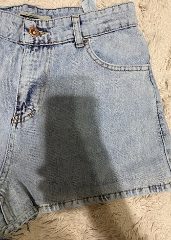 Mavi Loose Fit Mini Denim Şort - Görsel 3