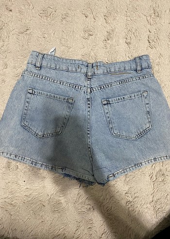Mavi Loose Fit Mini Denim Şort - Görsel 4
