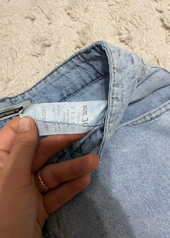 Mavi Loose Fit Mini Denim Şort - Görsel 2