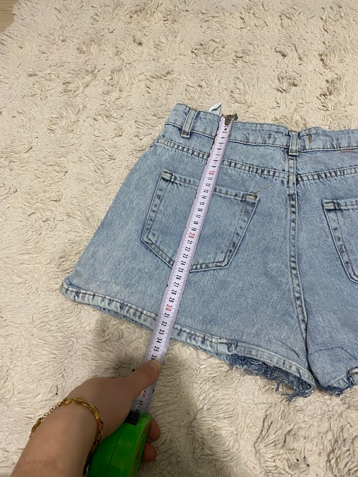 Mavi Loose Fit Mini Denim Şort - Görsel 5