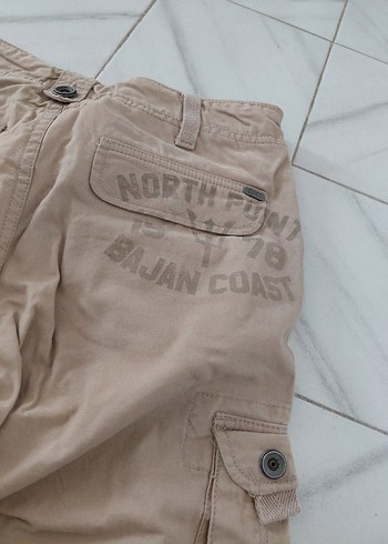 Zara 11 12 yas Bej Bol Kesim Kemerli Street Pantolon - Görsel 2