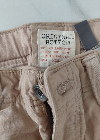 Zara 11 12 yas Bej Bol Kesim Kemerli Street Pantolon - Görsel 4