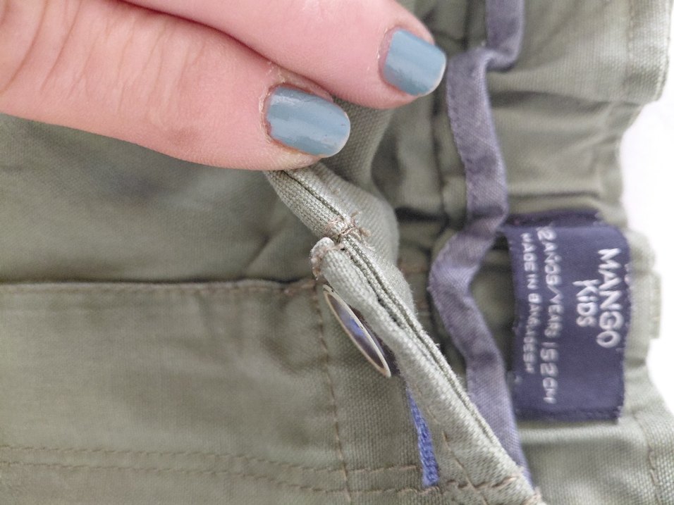 Mango düğmeli haki kanvas cocukPantolon 11 12 yas - Görsel 2