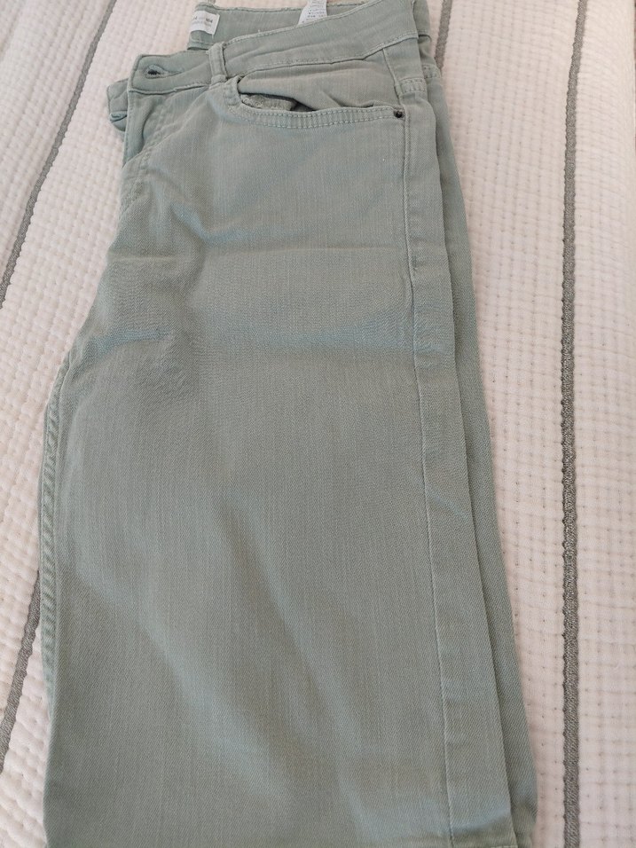 Zara 13 14 yas suyeşili kot sort - Görsel 2