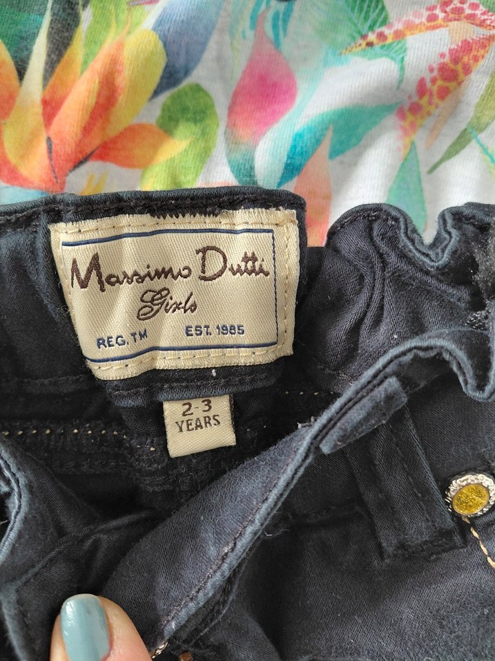 Massimo dutti Kız Çocuk Siyah Baskılı pantolon ve tshirt - Görsel 2