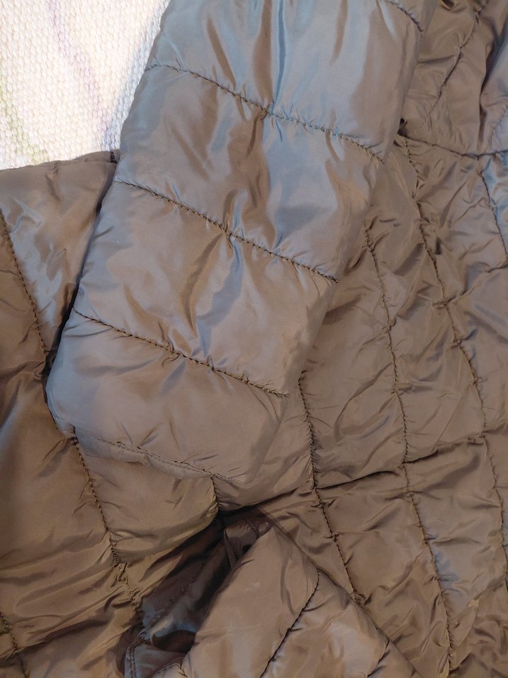 Gri Fermuarlı içi  polarli Kışlık mont - Görsel 4