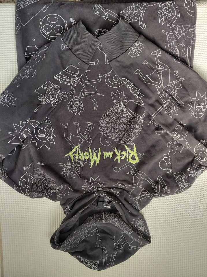 Gri Kapüşonlu Rock Punk Sweatshirt - Görsel 2