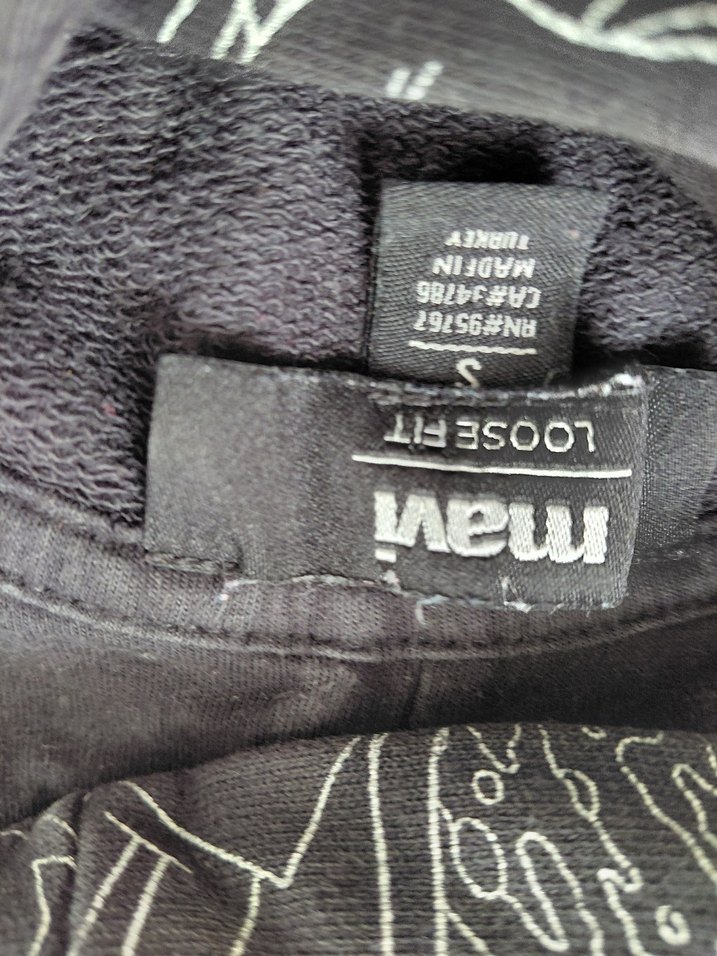 Gri Kapüşonlu Rock Punk Sweatshirt - Görsel 5