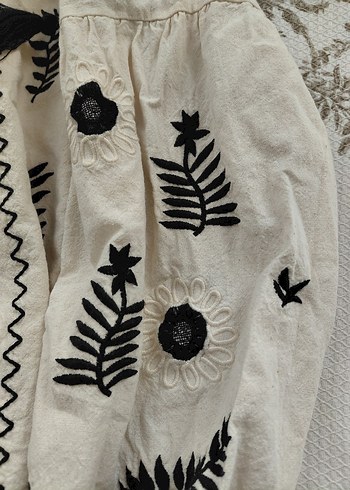 Nakışlı Bohem Kadın Bluz - Görsel 4