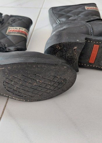 Siyah Kadın Deri Biker Botlar - Görsel 6