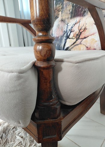 Kahverengi Ahşap Yüksek Sandalye - Görsel 6