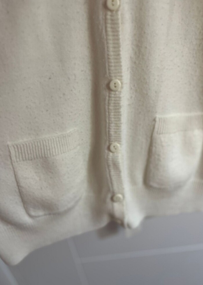 Krem Rengi Triko Hırka  - Görsel 2