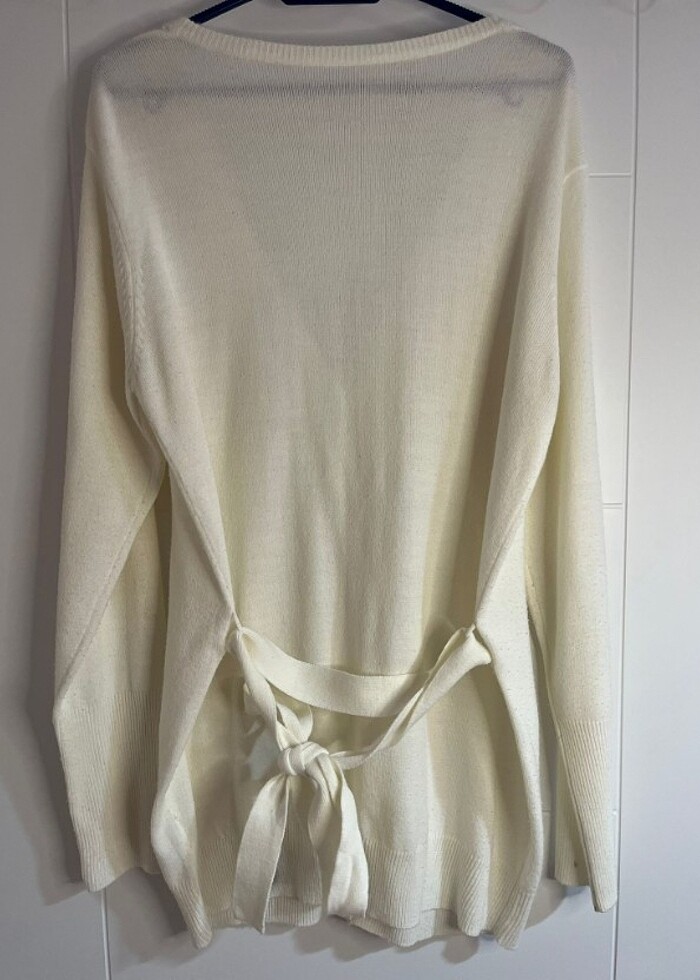 Krem Rengi Triko Hırka  - Görsel 3