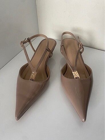 37 Beden camel Renk Zara model kadın topuklu ayakkabı