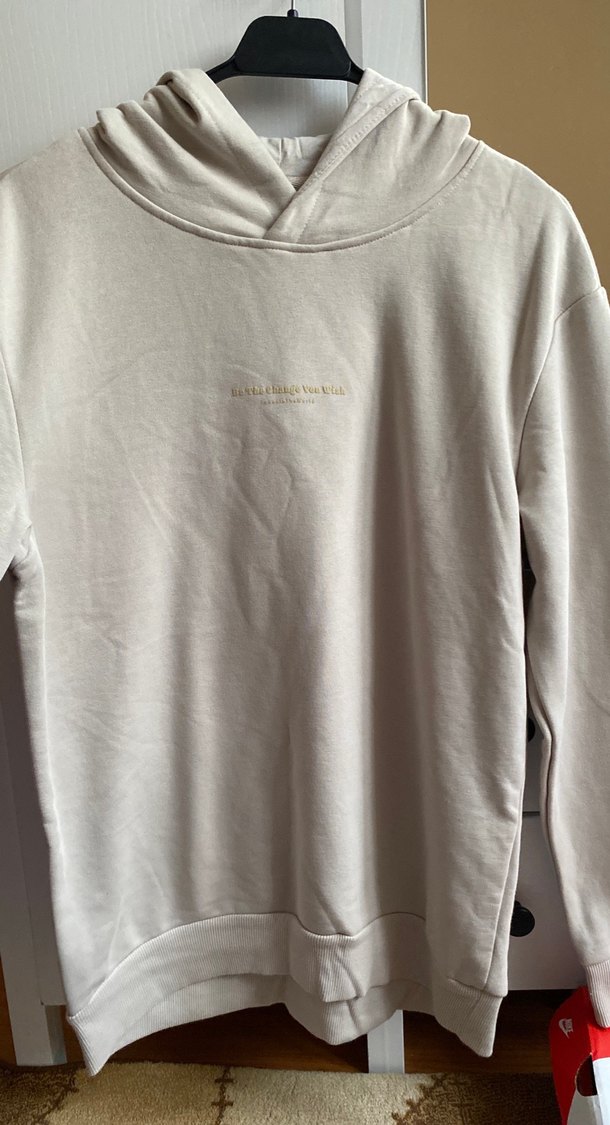 Bej Kadın Salaş Sweatshirt - Görsel 5