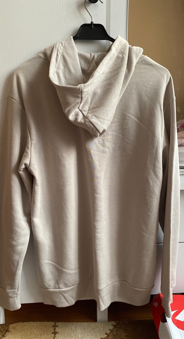 Bej Kadın Salaş Sweatshirt - Görsel 3