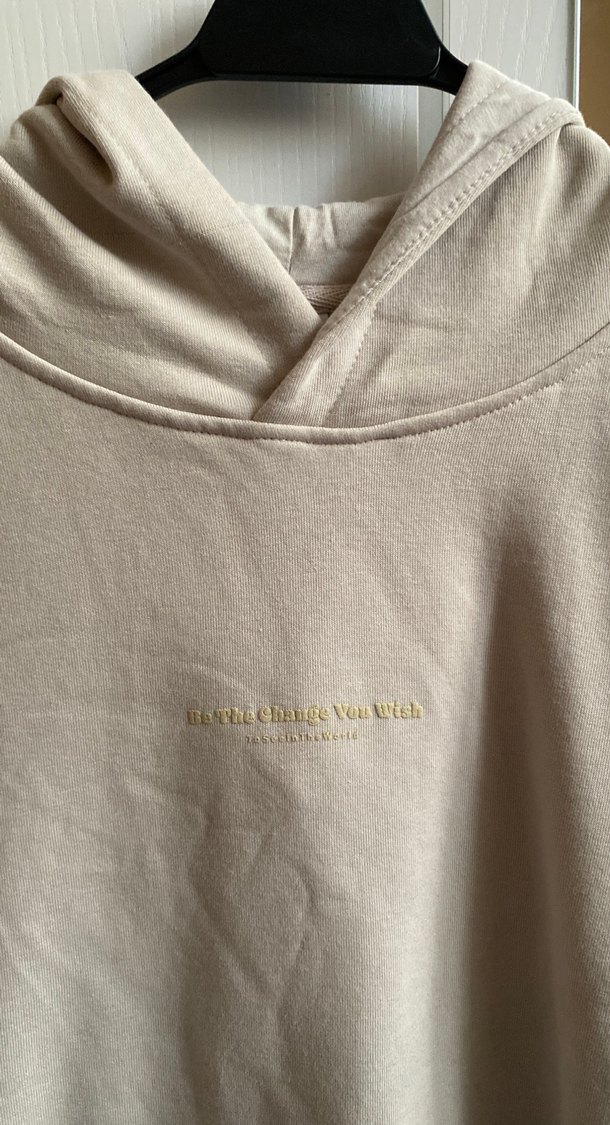 Bej Kadın Salaş Sweatshirt - Görsel 4