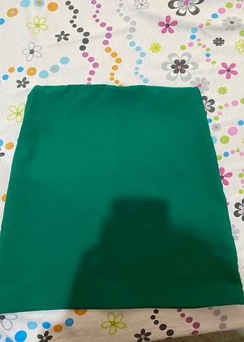 Yeşil mini etek - Görsel 4