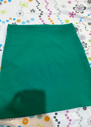 Yeşil mini etek - Görsel 2