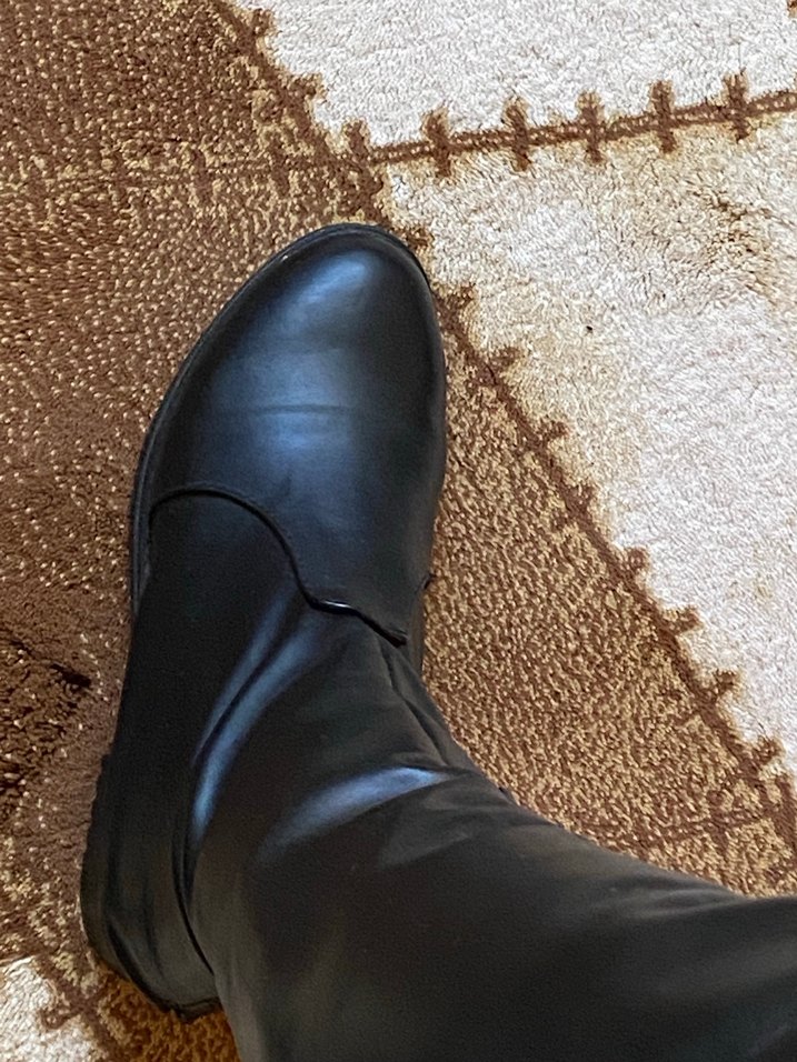 Siyah Deri Dizüstü Kadın Çizme - Görsel 2